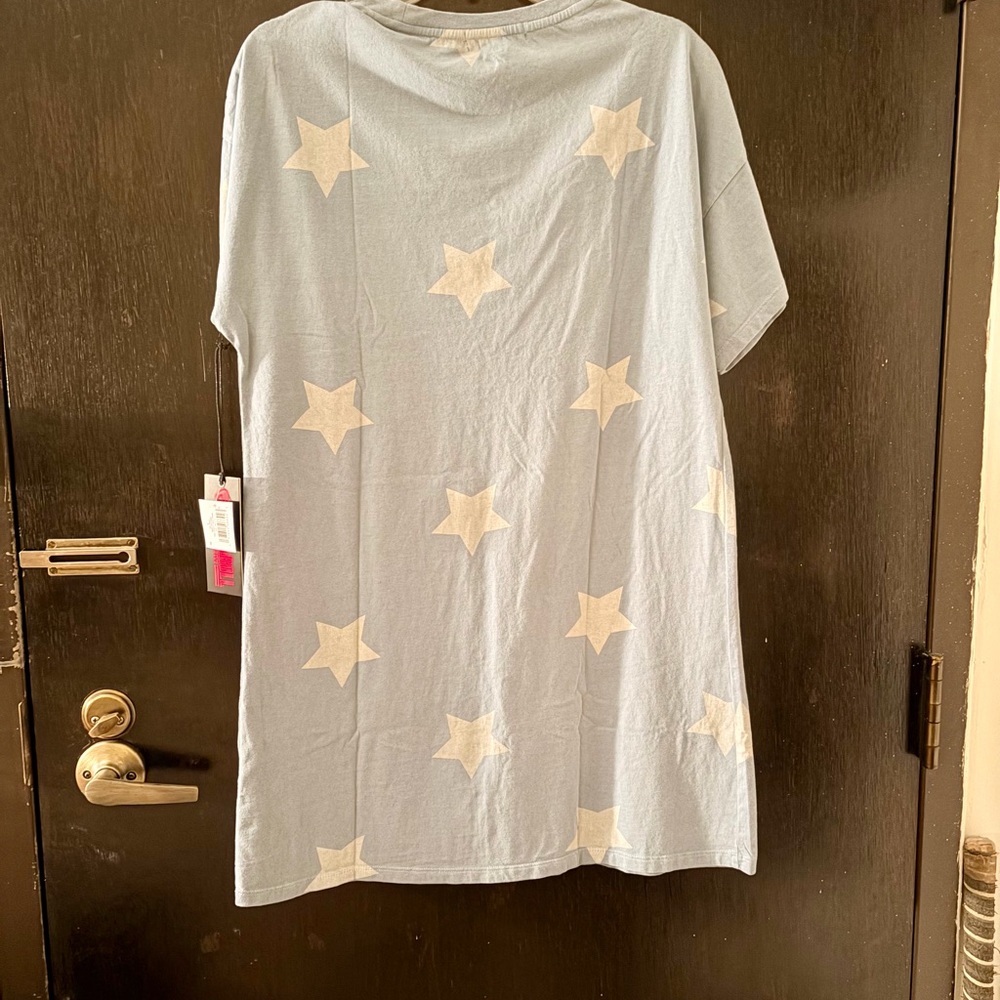 Rock and Roll Denim Cowgirl Sky blue star print t-shirt dress. NWT - Picture 3 of 7